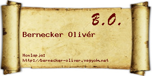 Bernecker Olivér névjegykártya